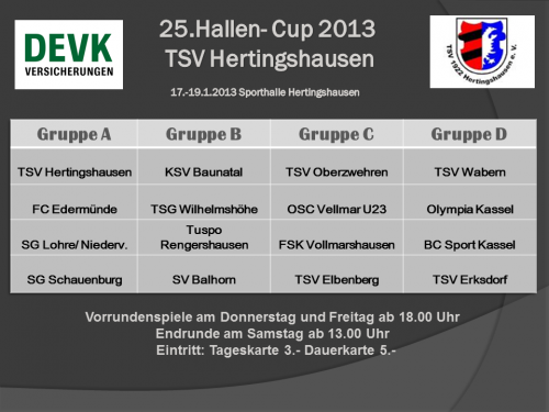 Infos vom Hallen-Cup