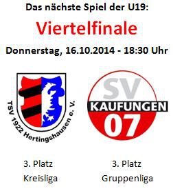 U19: Viertelfinale Kreispokal Kassel
