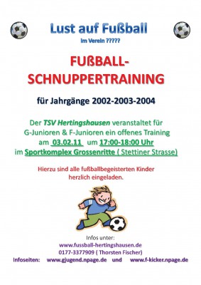 Schnuppertraining für die kleinsten
