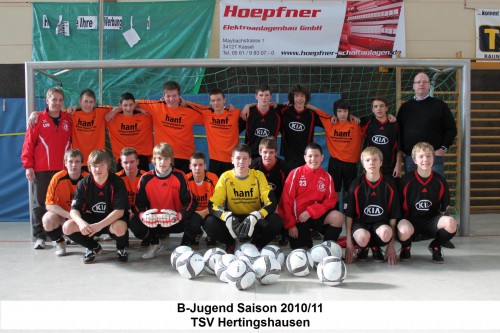 B-Jugend freut sich über neue Bälle.