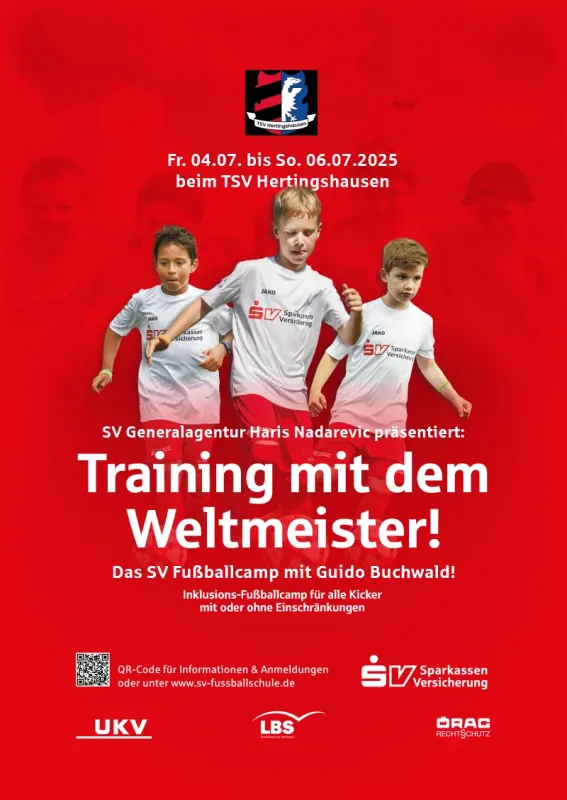 Freie Plätze++Fußballcamp für Kids mit Guido Buchwald beim TSV Hertingshausen