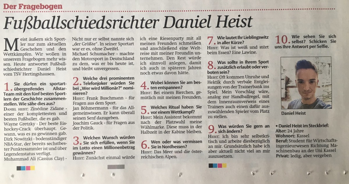 HNA Interview mit Daniel Heist