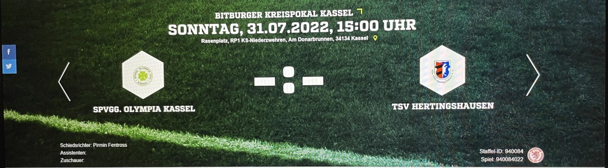 Generalprobe im Pokal