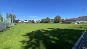 Rasen im Sportpark nimmt Formen an