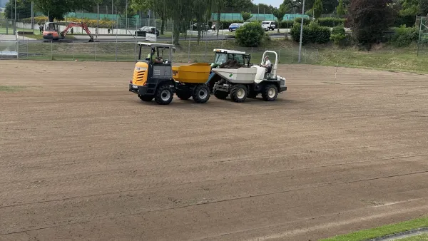 Rasensanierung im Sportpark