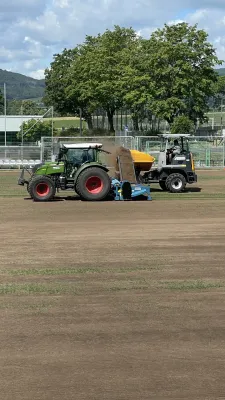 Rasensanierung im Sportpark