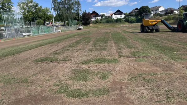 Rasensanierung im Sportpark